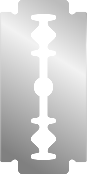 300x599 personality drawing razor blade transparent png clipart free - Razor Blade Drawing