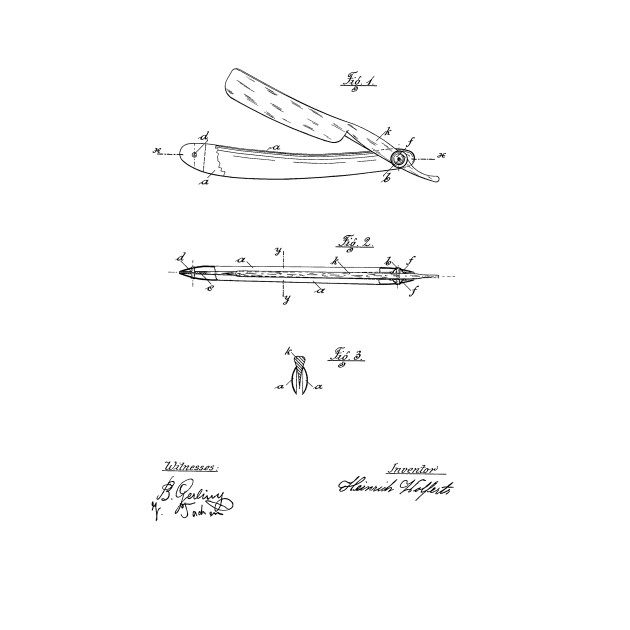 630x630 razor vintage patent hand drawing - Razor Drawing