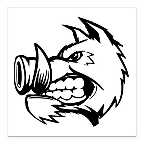 460x460 Wild Razorback Car Magnets - Razorback Drawing