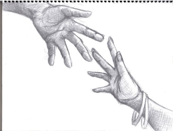 600x453 Reaching Out - Reaching Drawing