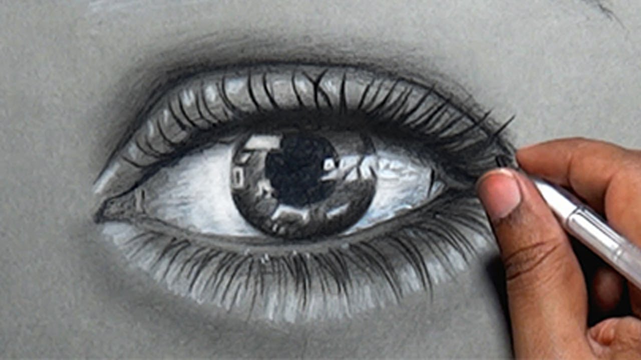 Real Eye Drawing at PaintingValley.com | Explore collection of Real Eye ...