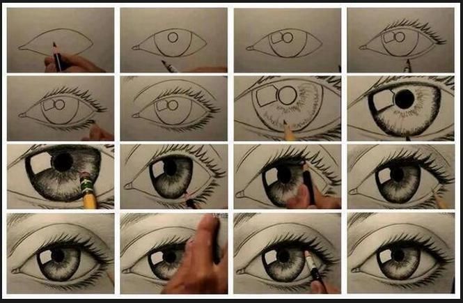 665x435 How To Draw Real Eyes Drawing Risovat Glaza - Real Eye Drawing