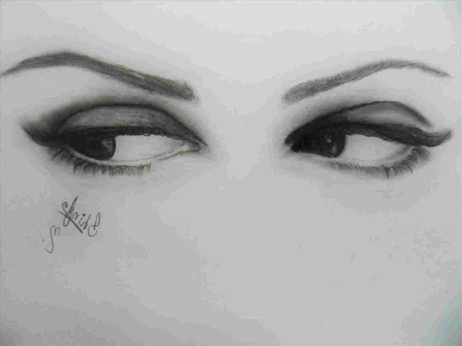 1500x1125 draw an eye with pencil youtuberhyoutubecom real sketched drawings - Real Eye Drawing