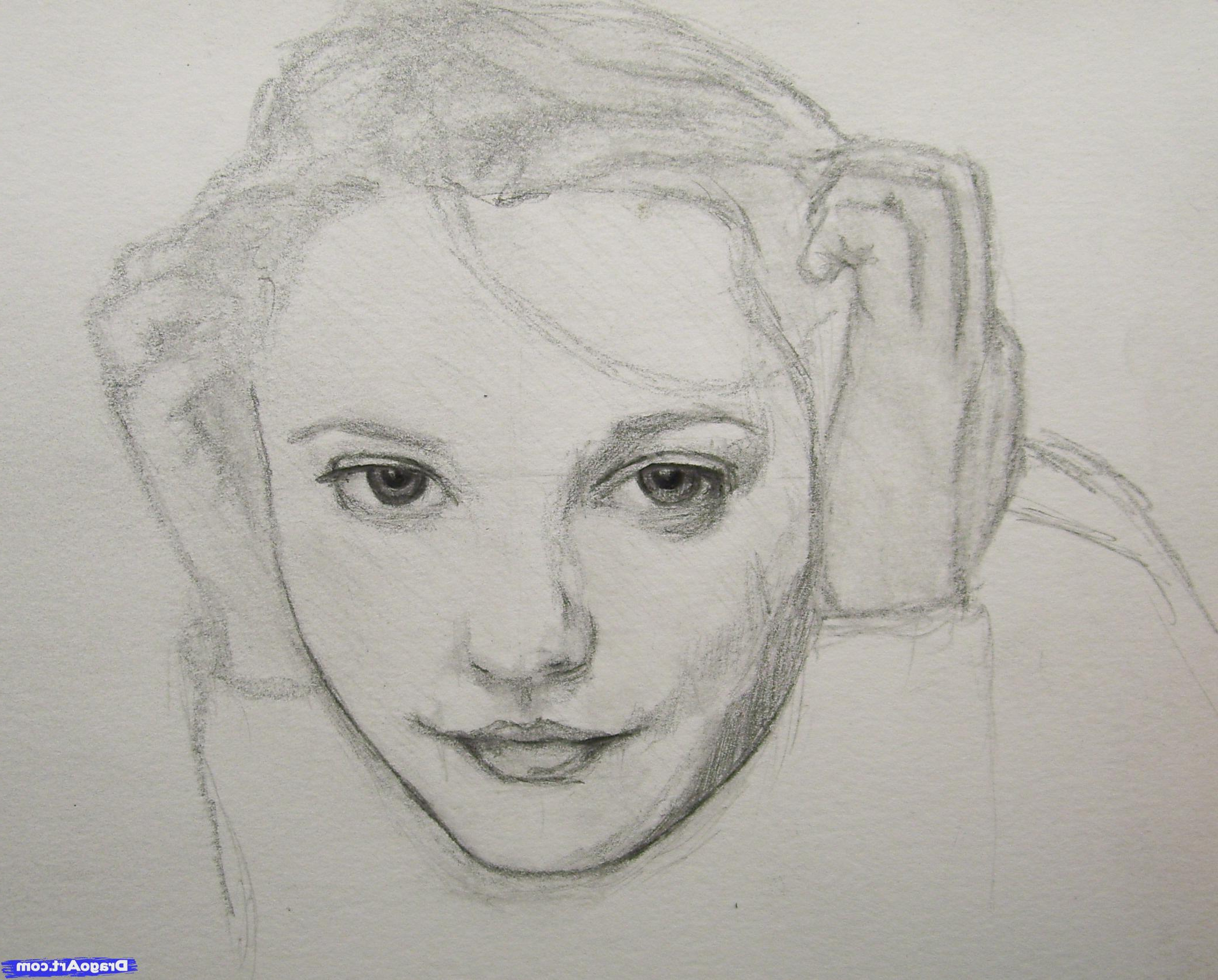 Real Face Drawing at PaintingValley.com | Explore collection of Real ...