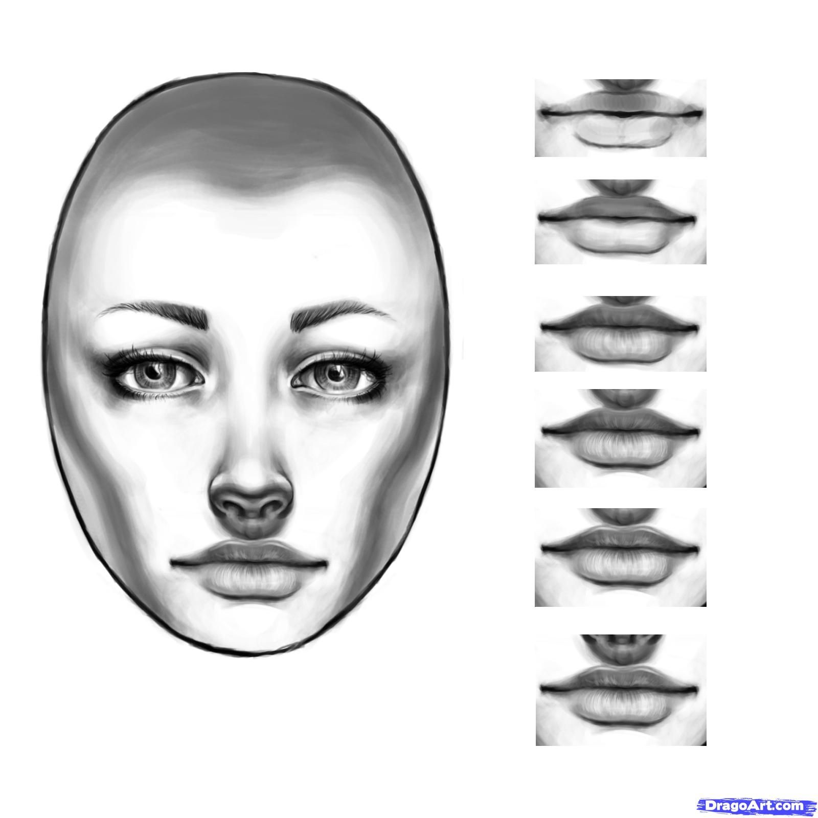 1600x1600 Step How To Draw Real Faces, Draw Faces D R A W I N G - Real Face Drawing