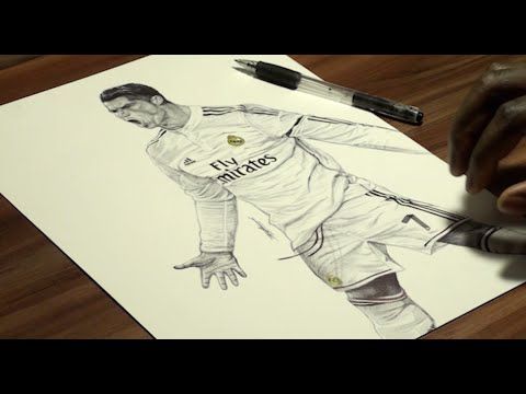480x360 cristiano ronaldo drawn in awesome time lapse video la famiglia - Real Madrid Drawing