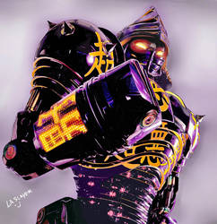 242x250 noisy boy - Real Steel Noisy Boy Drawing