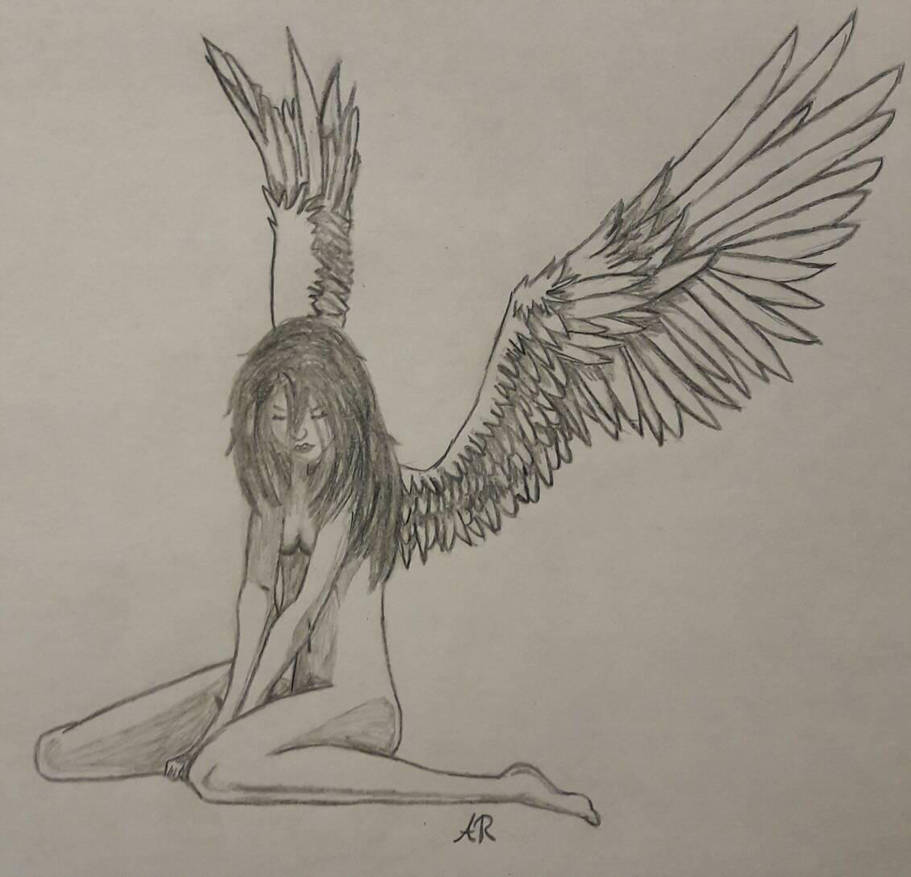 911x877 Realistic Angel - Realistic Angel Drawing