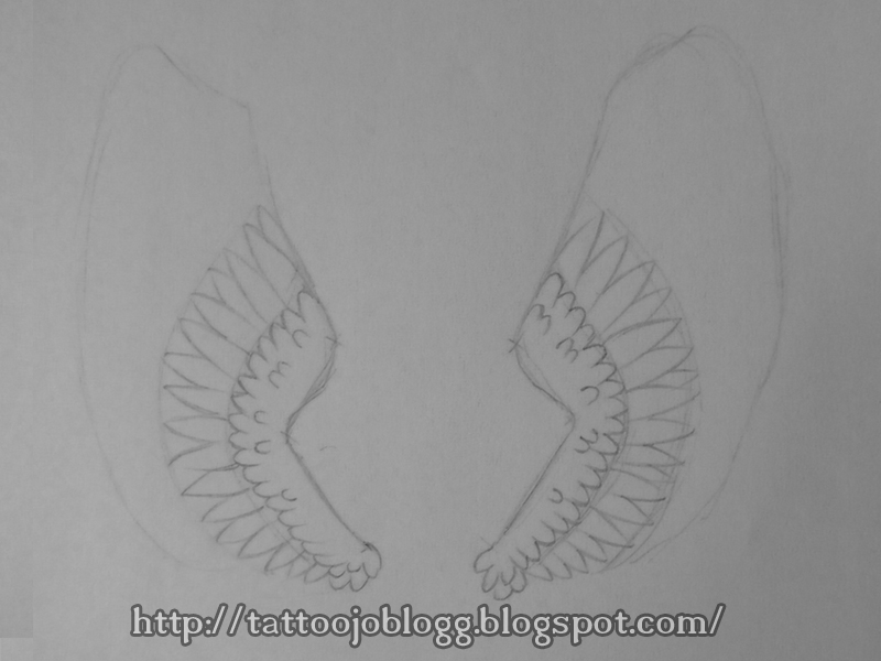 800x600 how to draw realistic angel wings step - Realistic Angel Wings Drawing