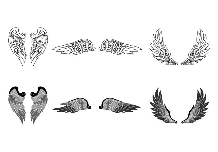 700x490 realistic angel wings - Realistic Angel Wings Drawing