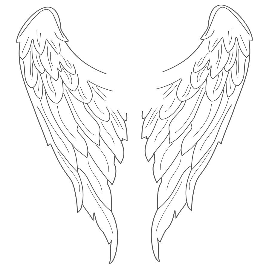 Realistic Angel Wings Drawing At Paintingvalley Com Explore