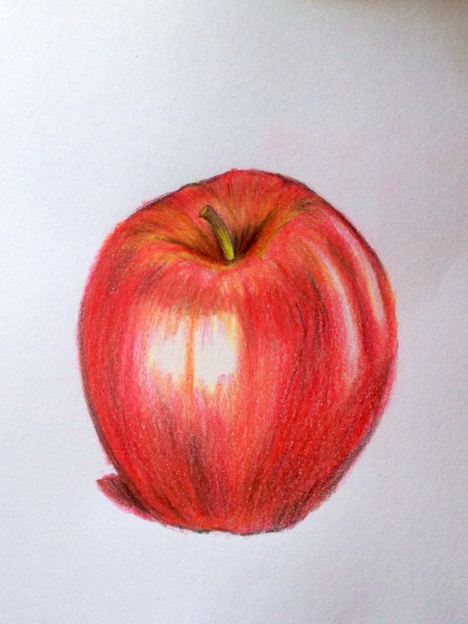 1536x2048 let's draw a realistic apple how - Realistic Apple Drawing