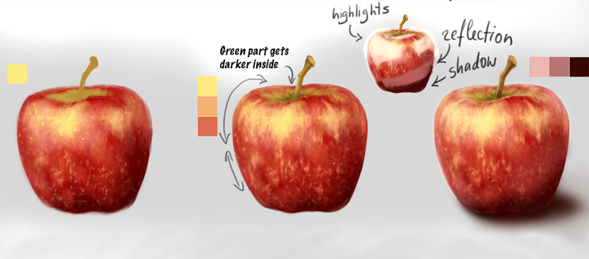 830x365 drawing a realistic apple in photoshop tutorials apple - Realistic Apple Drawing