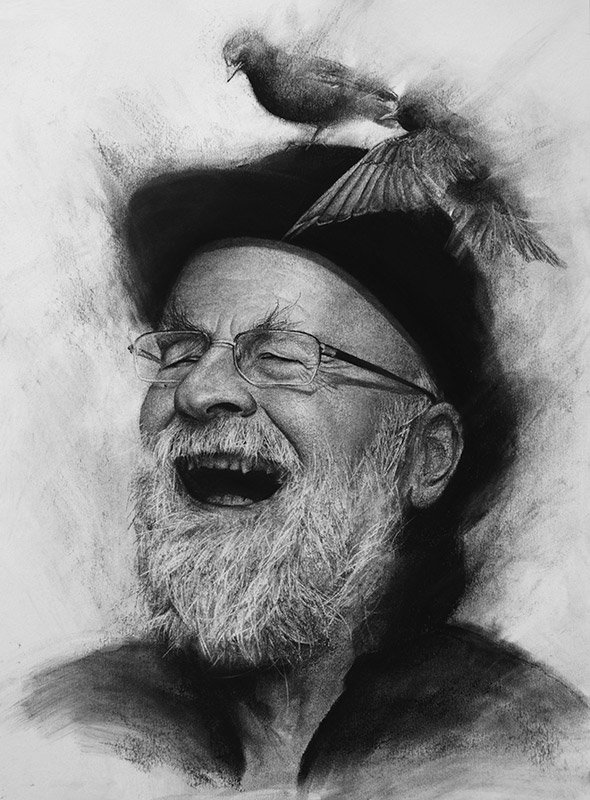 590x800 Terry Pratchett - Realistic Art Drawings