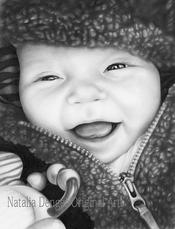 686x900 Baby Boy Drawing - Realistic Baby Drawing