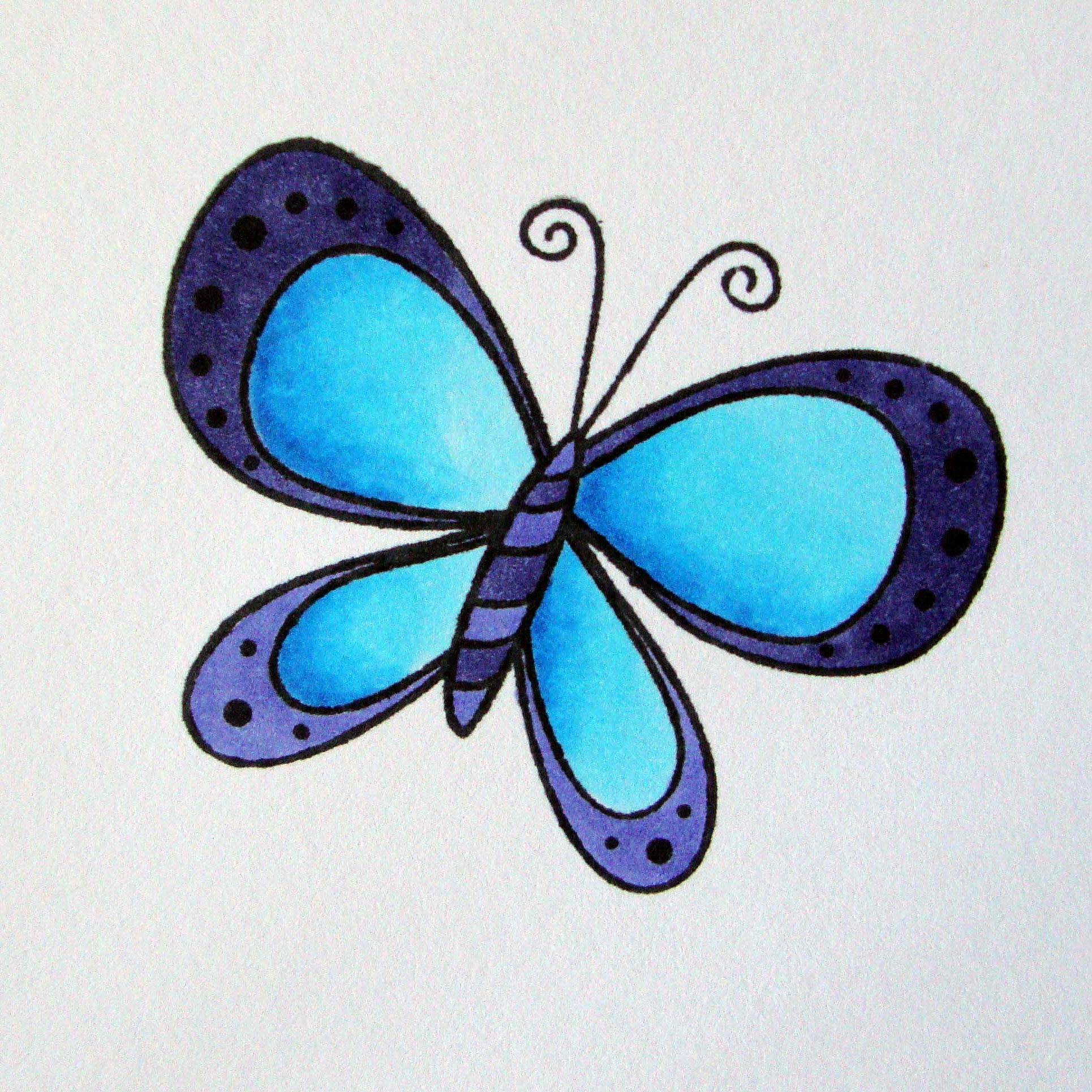 Featured image of post Color Butterfly Drawing Easy : Butterflies use the patterns and colors on their wings to communicate with one another, to camouflage themselves and to ward off their predators.