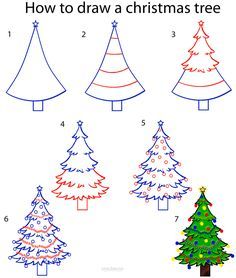 236x278 How To Draw A Christmas Tree Step - Realistic Christmas Tree Drawing
