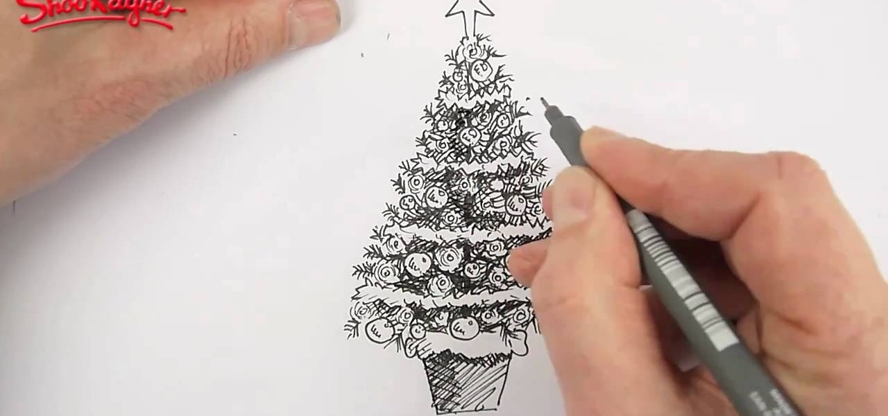 Realistic Christmas Tree Drawing at Explore