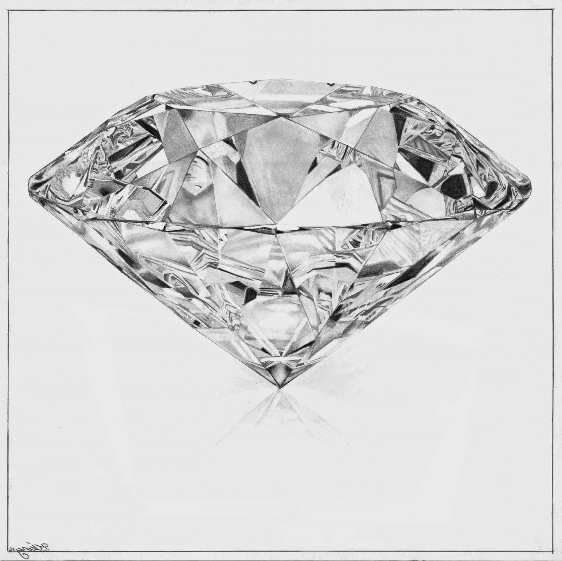 Realistic Diamond Drawing at Explore collection of