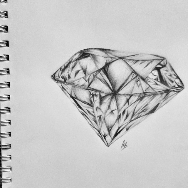 Realistic Diamond Drawing at Explore collection of