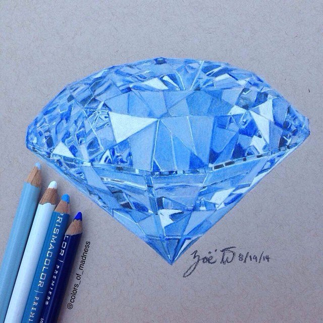 Realistic Diamond Drawing at Explore collection of