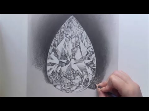 480x360 Realistic Diamond Speed Drawing - Realistic Diamond Drawing