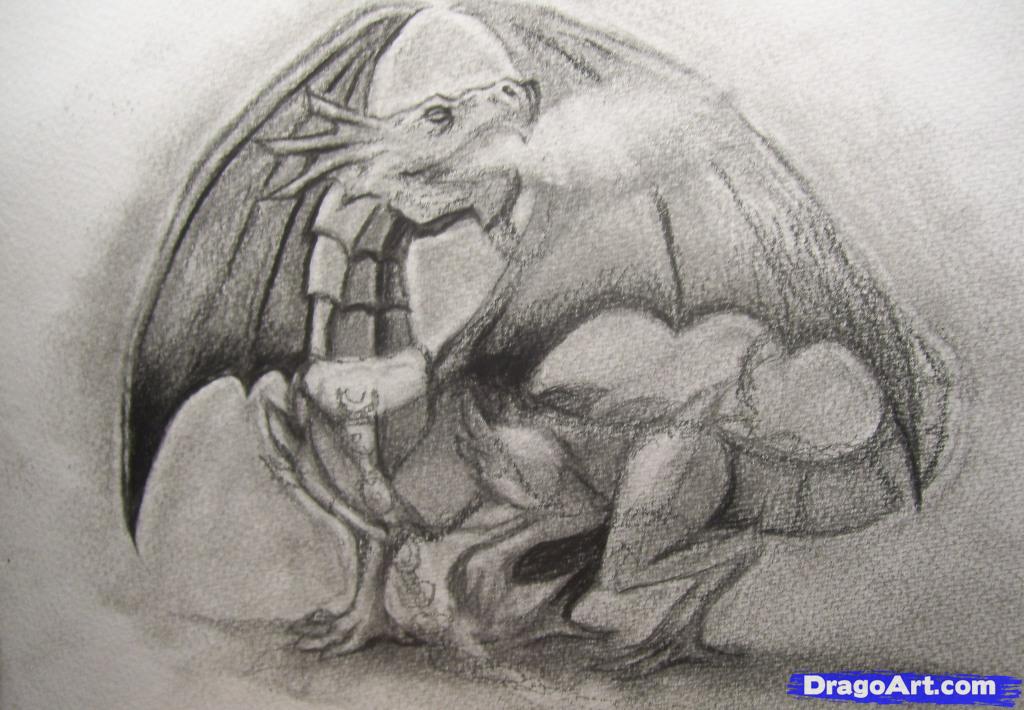 1024x710 draw a realistic dragon, draw real dragon, step - Realistic Dragon Drawing