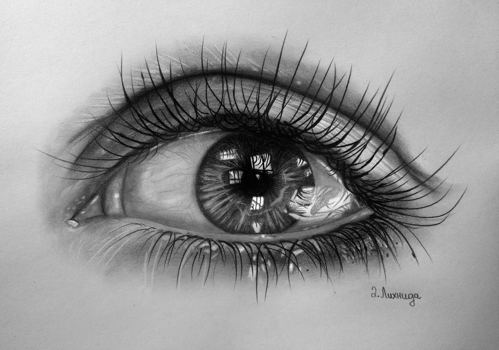 Realistic Eye Drawing at PaintingValley.com | Explore collection of ...