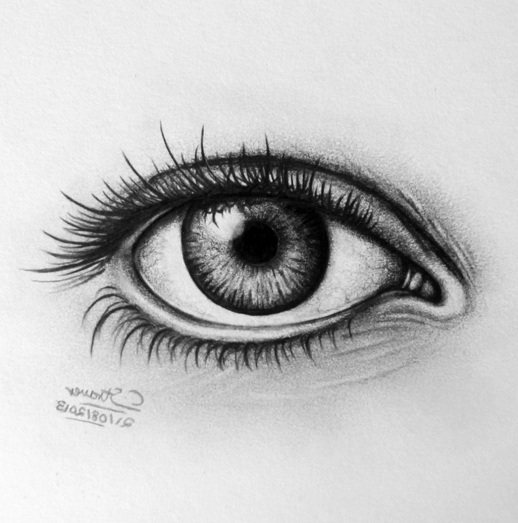 New Eye Drawing Pencil Sketch with simple drawing
