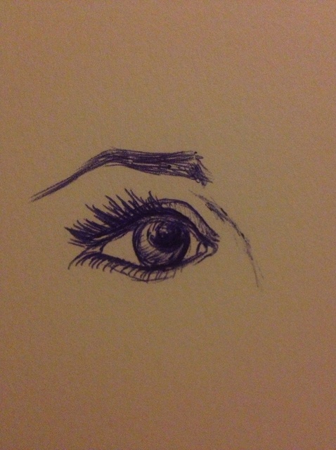 478x640 how to draw a realistic eye and eyebrow in pen - Realistic Eyebrow Drawing