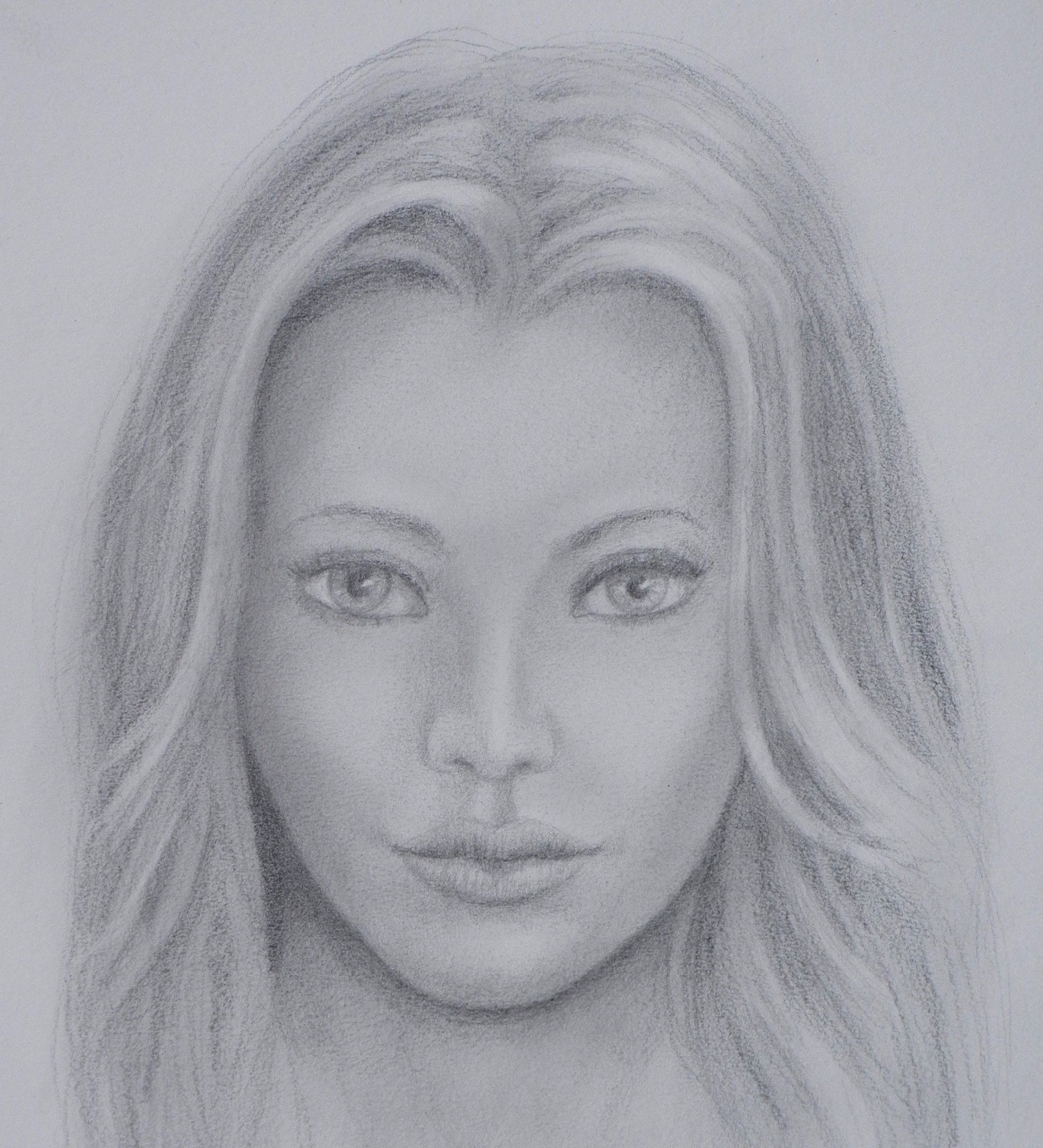 Рисунок по фотографии. Портрет девушки карандашом. Портрет карандашом легкий. Лицо человека карандашом. Рисование портрета карандашом.