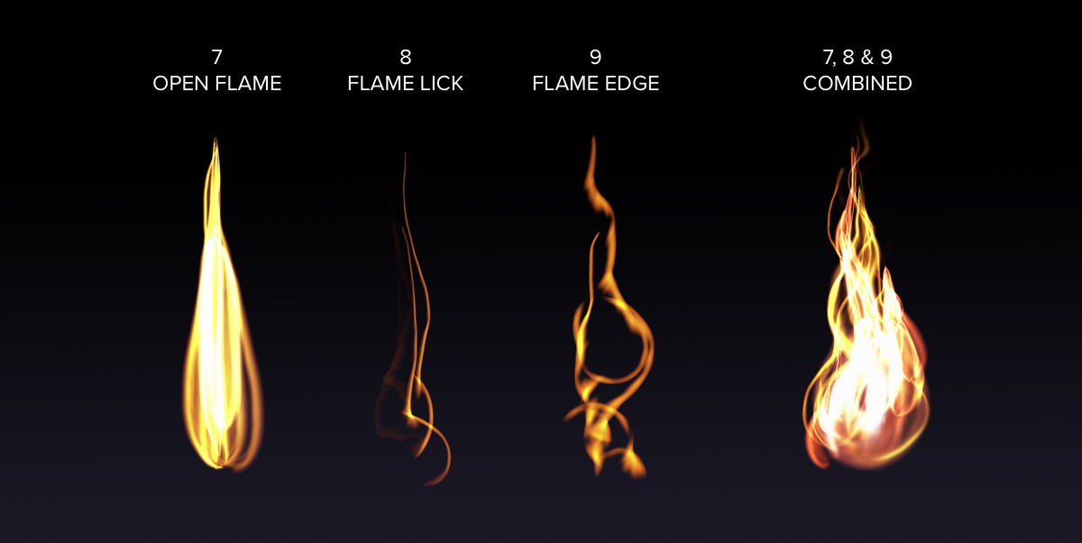 1200x602 Free Brush Multi Pack Elementals - Realistic Flame Drawing