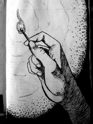 320x428 Match Drawings On Paigeeworld Pictures Of Match - Realistic Flame Drawing
