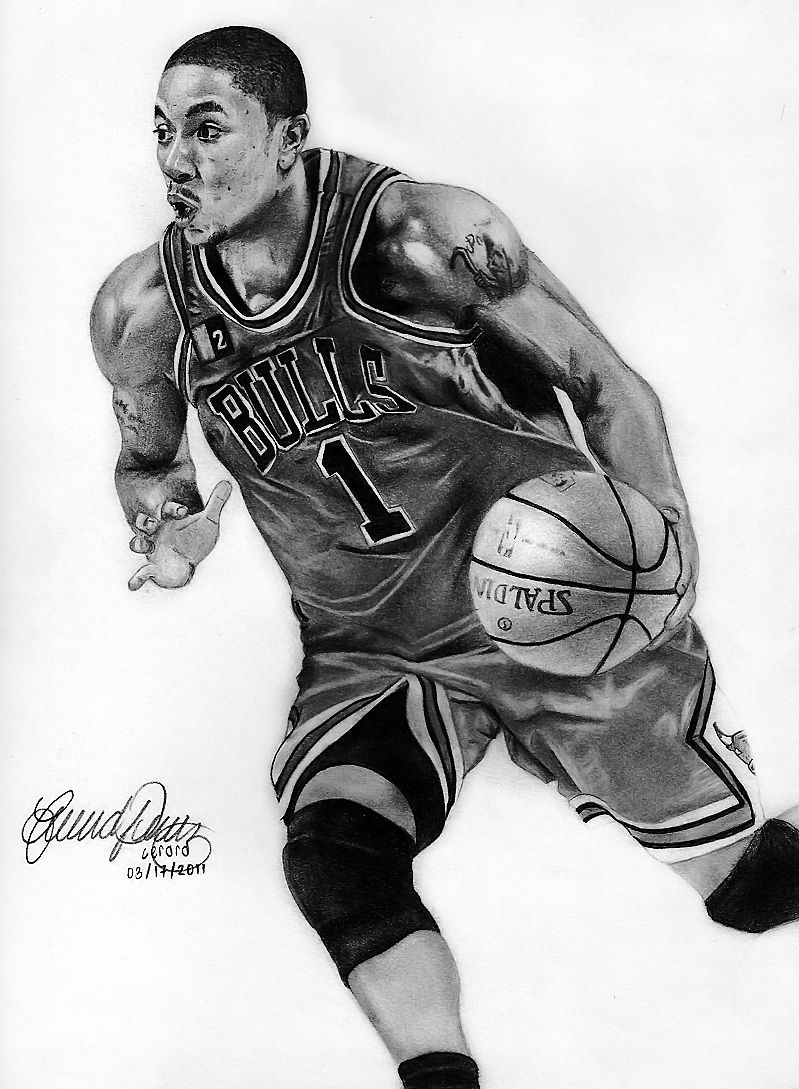 799x1089 Basketball Drawing Realistic For Free Download - Realistic Football Player Drawing