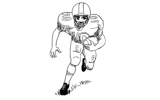 640x400 how to draw a football player step - Realistic Football Player Drawing