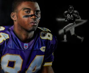 300x247 Randy Moss Realistic Drawing, Colored Pencil Graphite, Nfl Ebay - Realistic Football Player Drawing