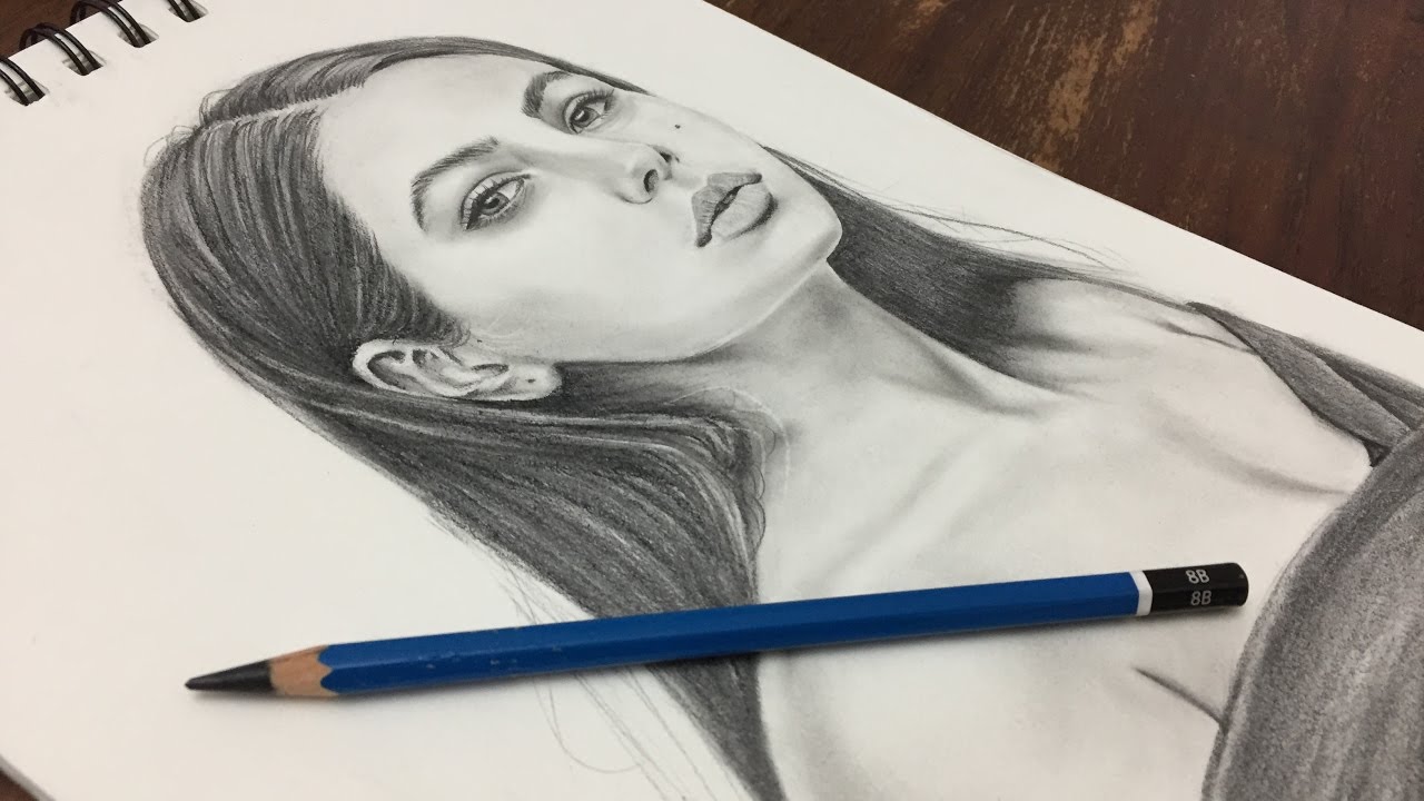 1280x720 How To Draw A Realistic Girl - Realistic Girl Drawing