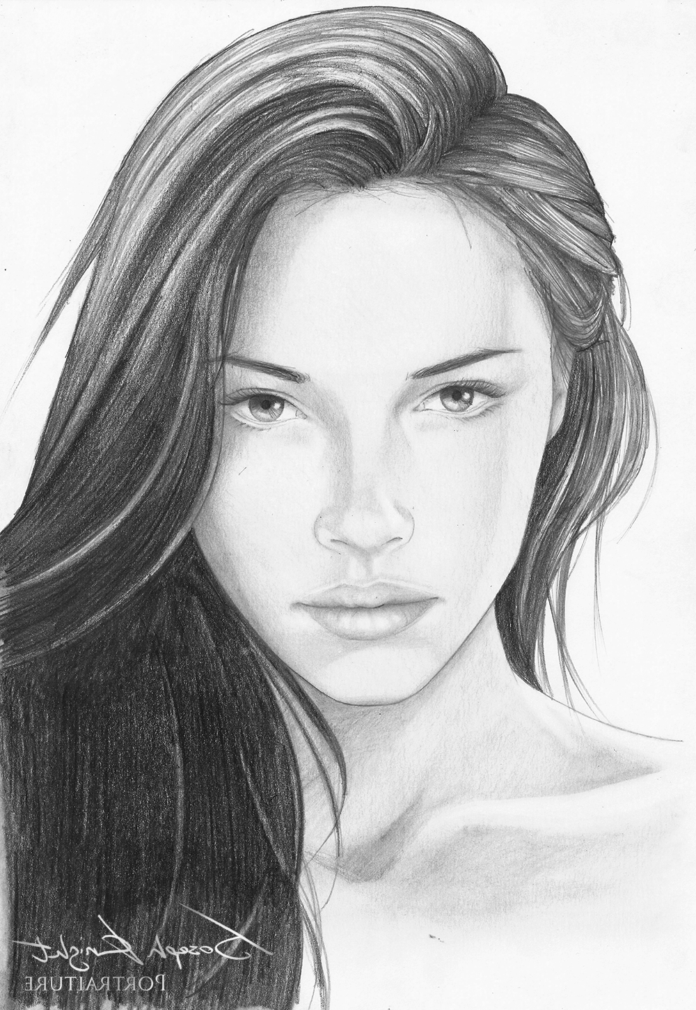 Realistic Girl Drawing at PaintingValley.com | Explore collection of ...