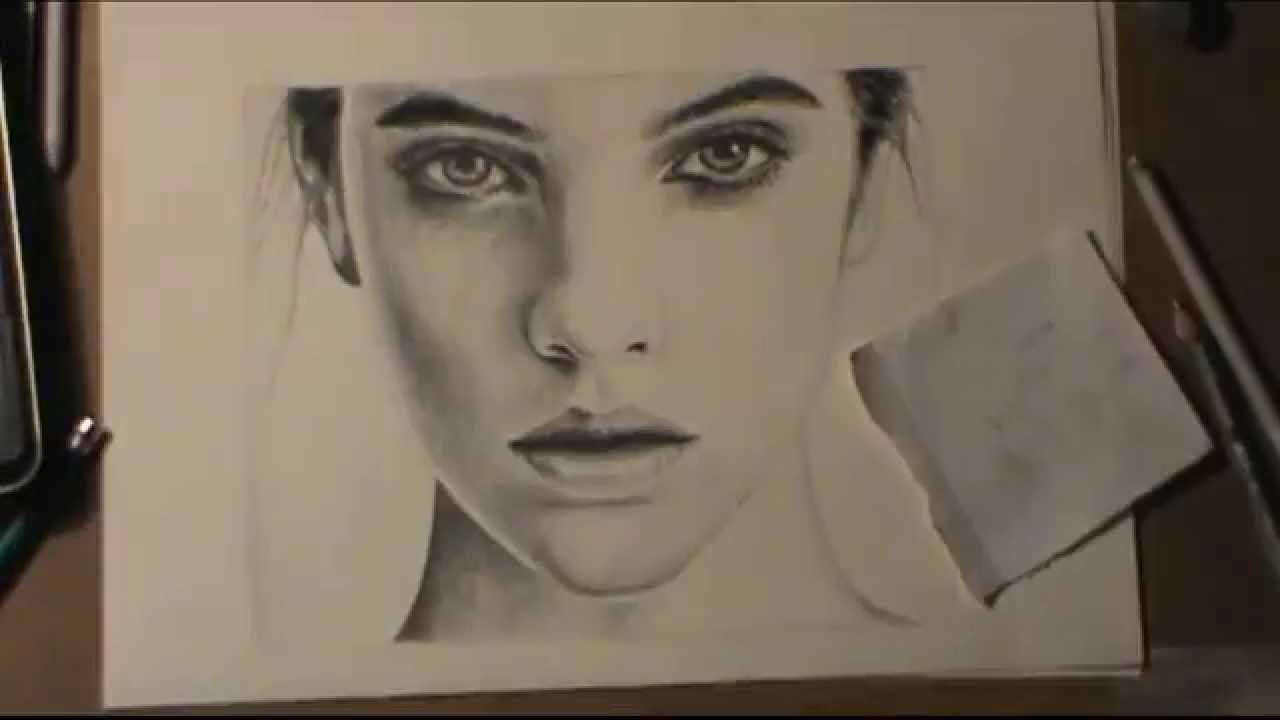 1280x720 Drawing A Realistic Female Face - Realistic Girl Drawing