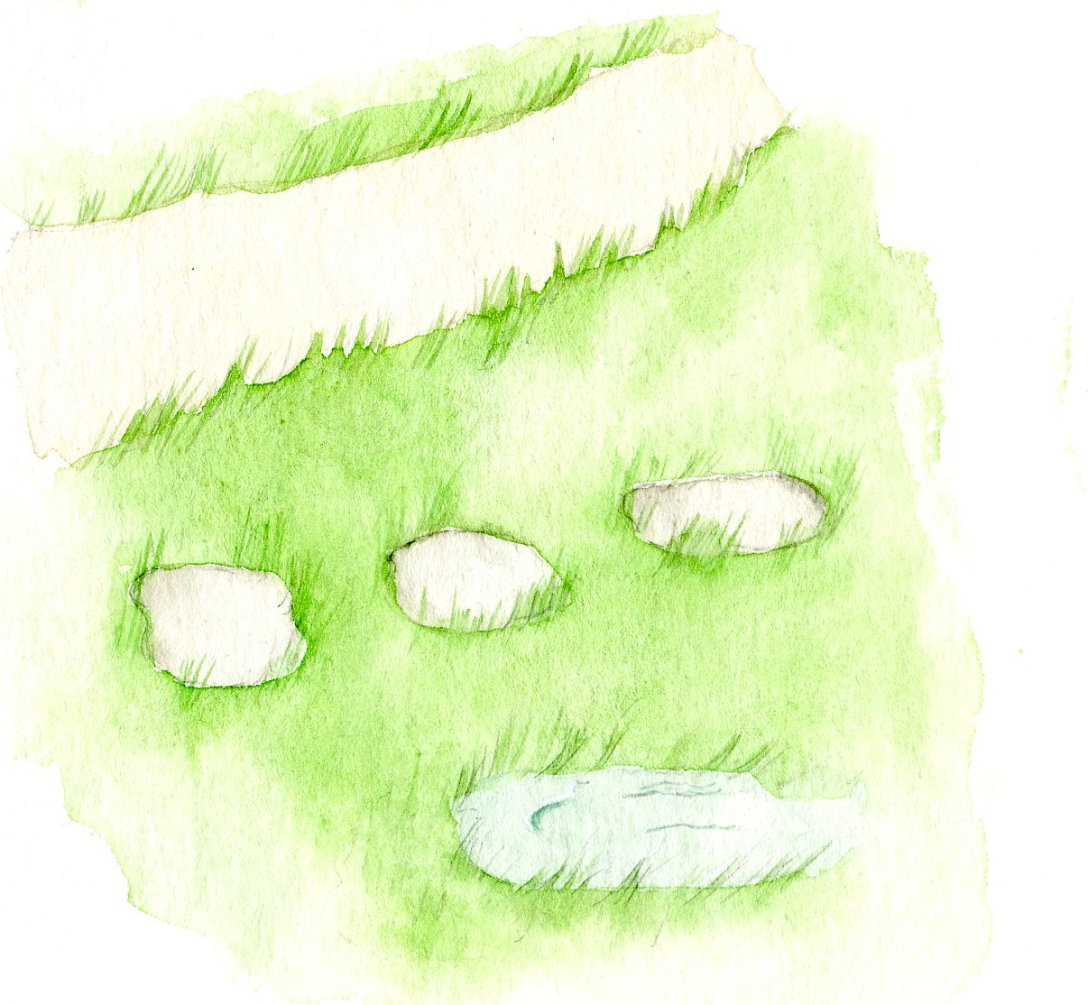 1206x1114 how to paint grass in watercolor craftsy tutorial - Realistic Grass Drawing