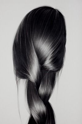 267x400 its your hair ! hyper realistic charcoal hair drawings - Realistic Hair Drawing