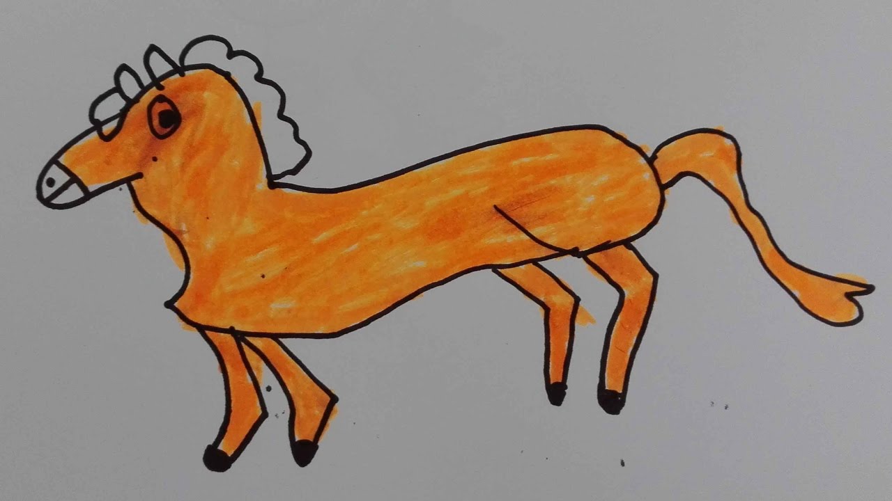 1280x720 how to draw horses draw a realistic horse draw a horse easy - Realistic Horse Drawing