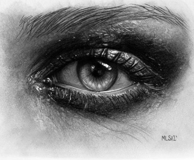660x545 Drawings Of Eyes - Realistic Human Eye Drawing