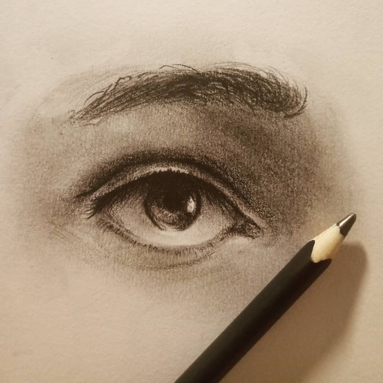 750x750 drawings of eyes from sketches to finished pieces - Realistic Human Eye Drawing