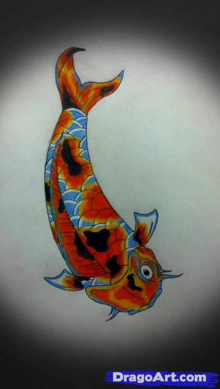 452x800 How To Draw A Koi, Step - Realistic Koi Drawing