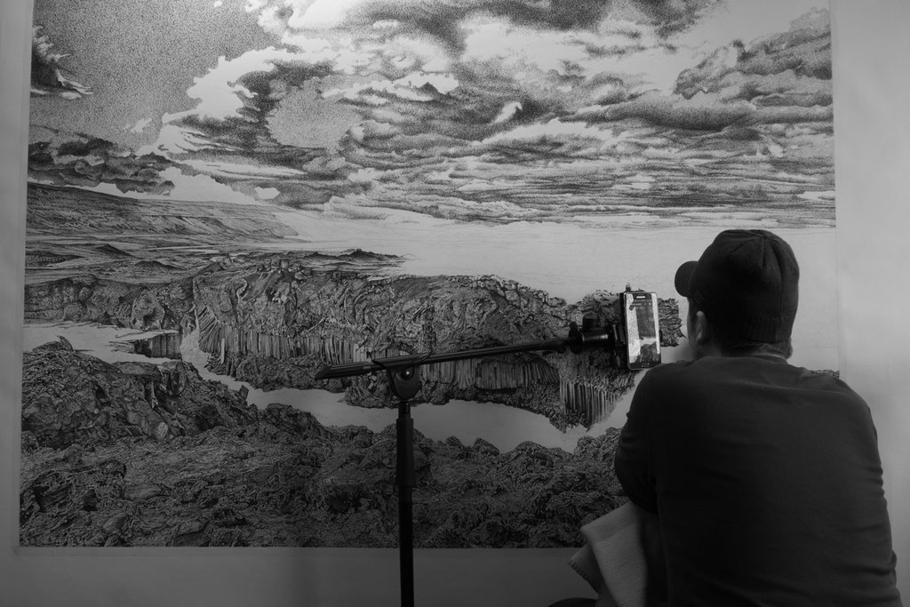 realistic landscape drawing