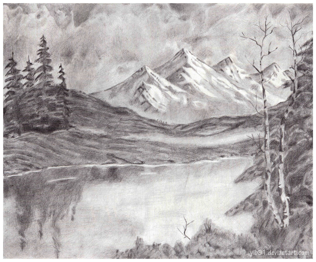 Realistic Landscape Drawings at Explore collection