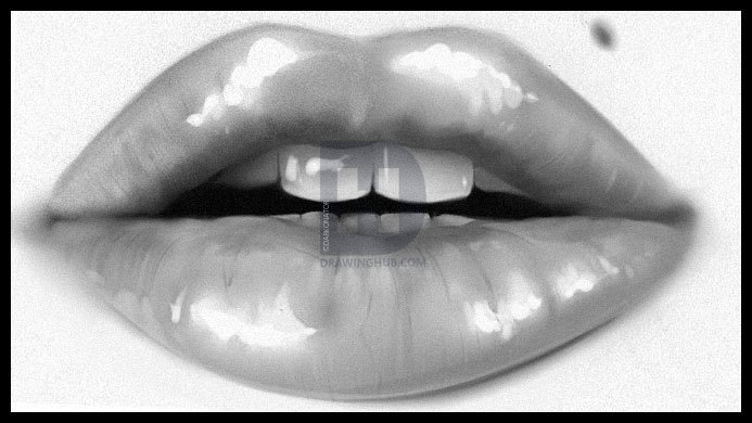 693x390 how to draw real lips, step - Realistic Lips Drawing