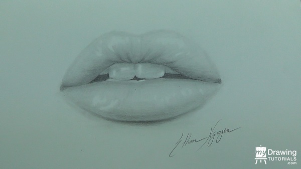 600x337 how to draw realistic lips - Realistic Lips Drawing