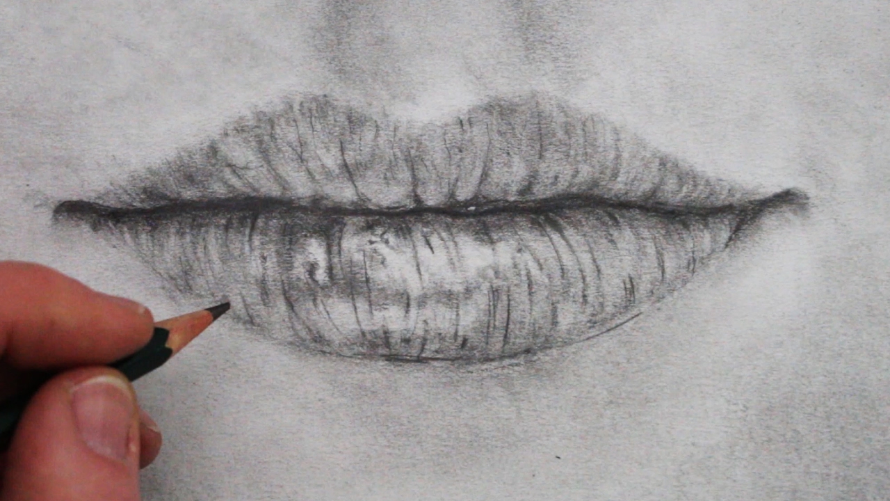 1280x720 How To Draw A Mouth And Lips Step - Realistic Lips Drawing